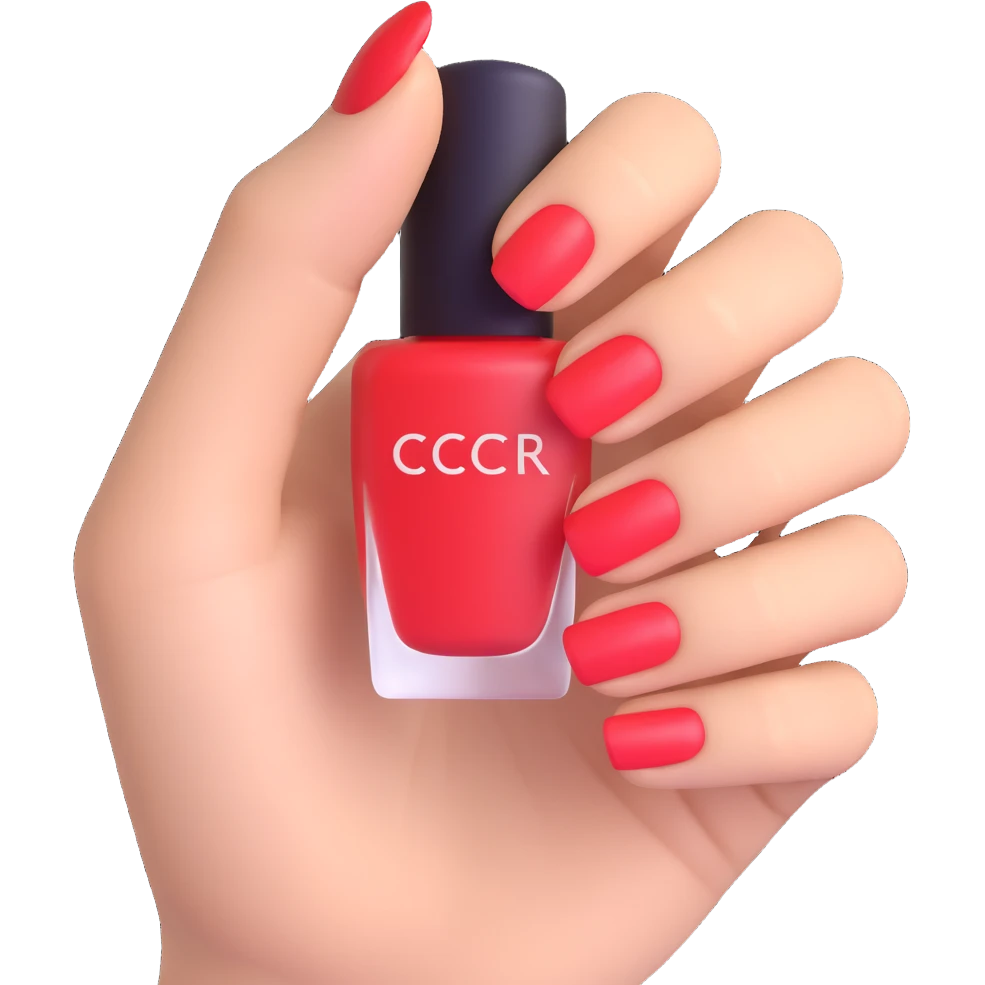 Nail with manicure emoji