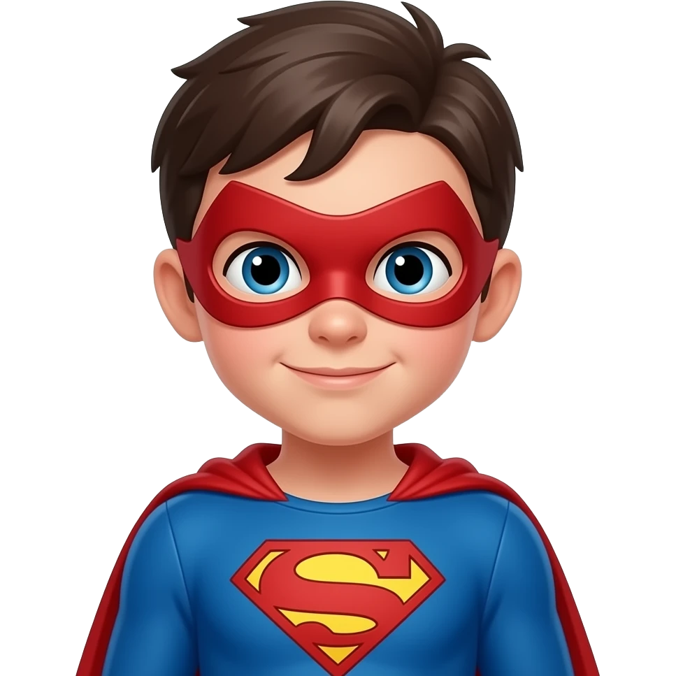 kid with superhero uniform emoji