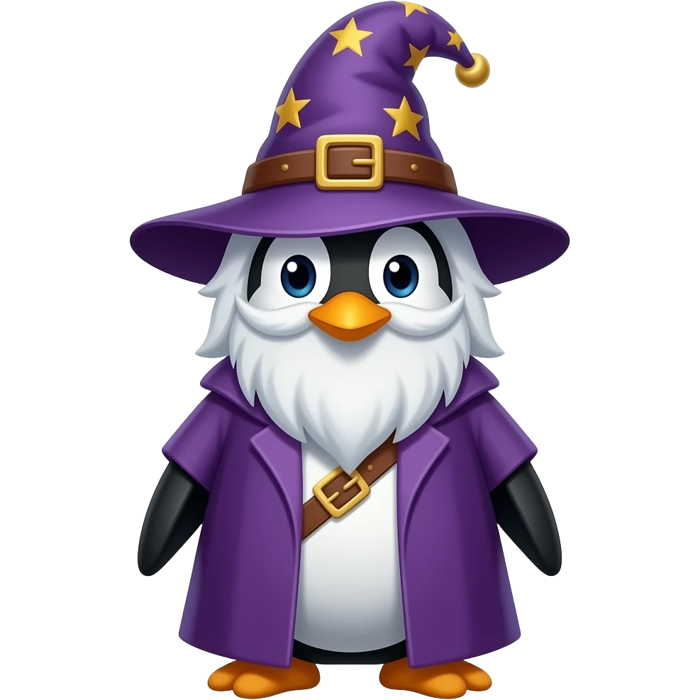 Penguin Wizard emoji