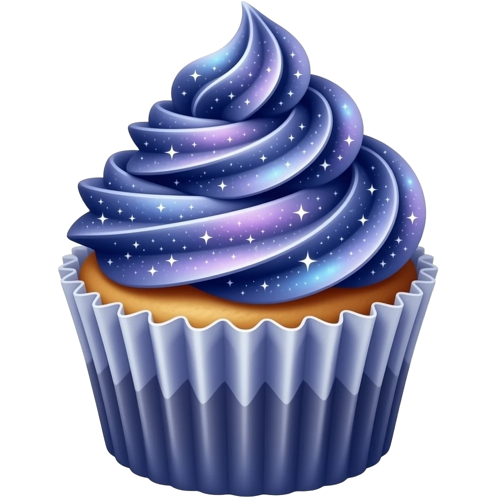 Galaxy cupcake emoji
