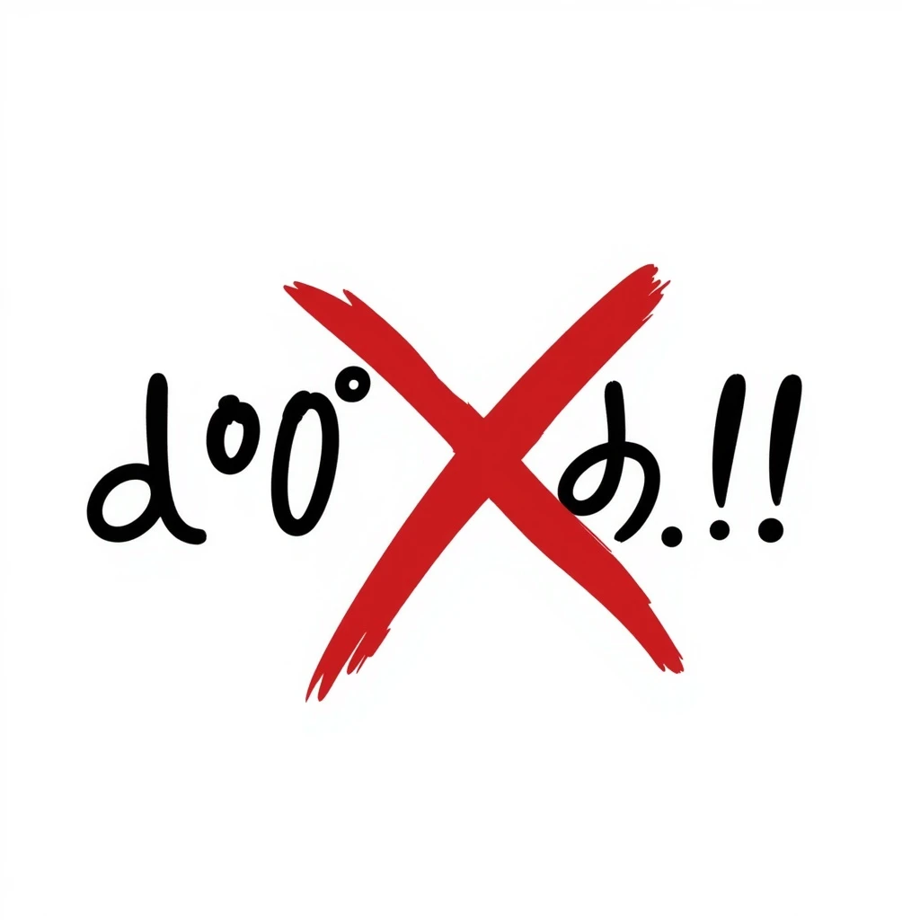 cross mark as a 'no' marker for text, long and thin brush strokes, torn style, eastern calligraphy, red color, no background, 512x512px emoji