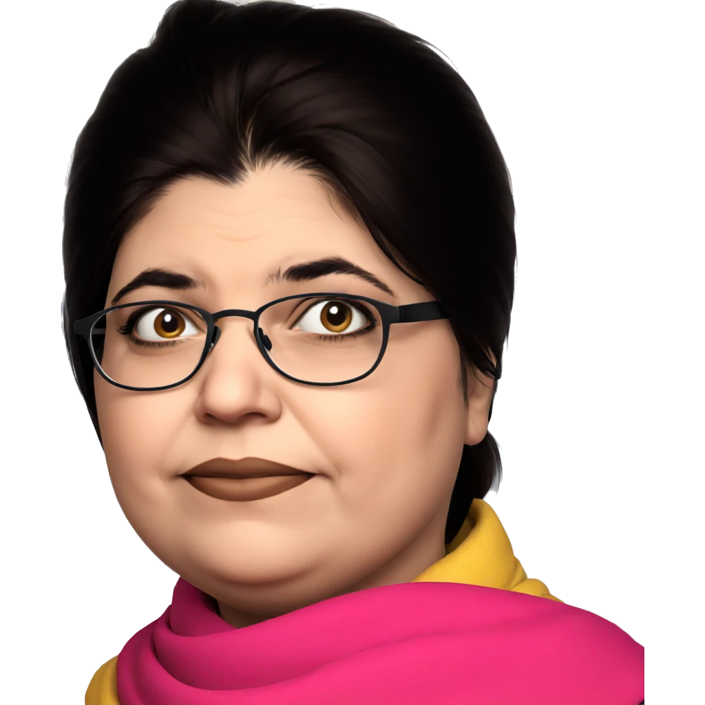 girl with glasses and scarf emoji