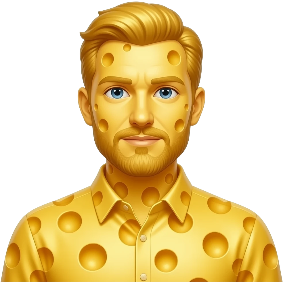 A man combined with cheese everywhere emoji
