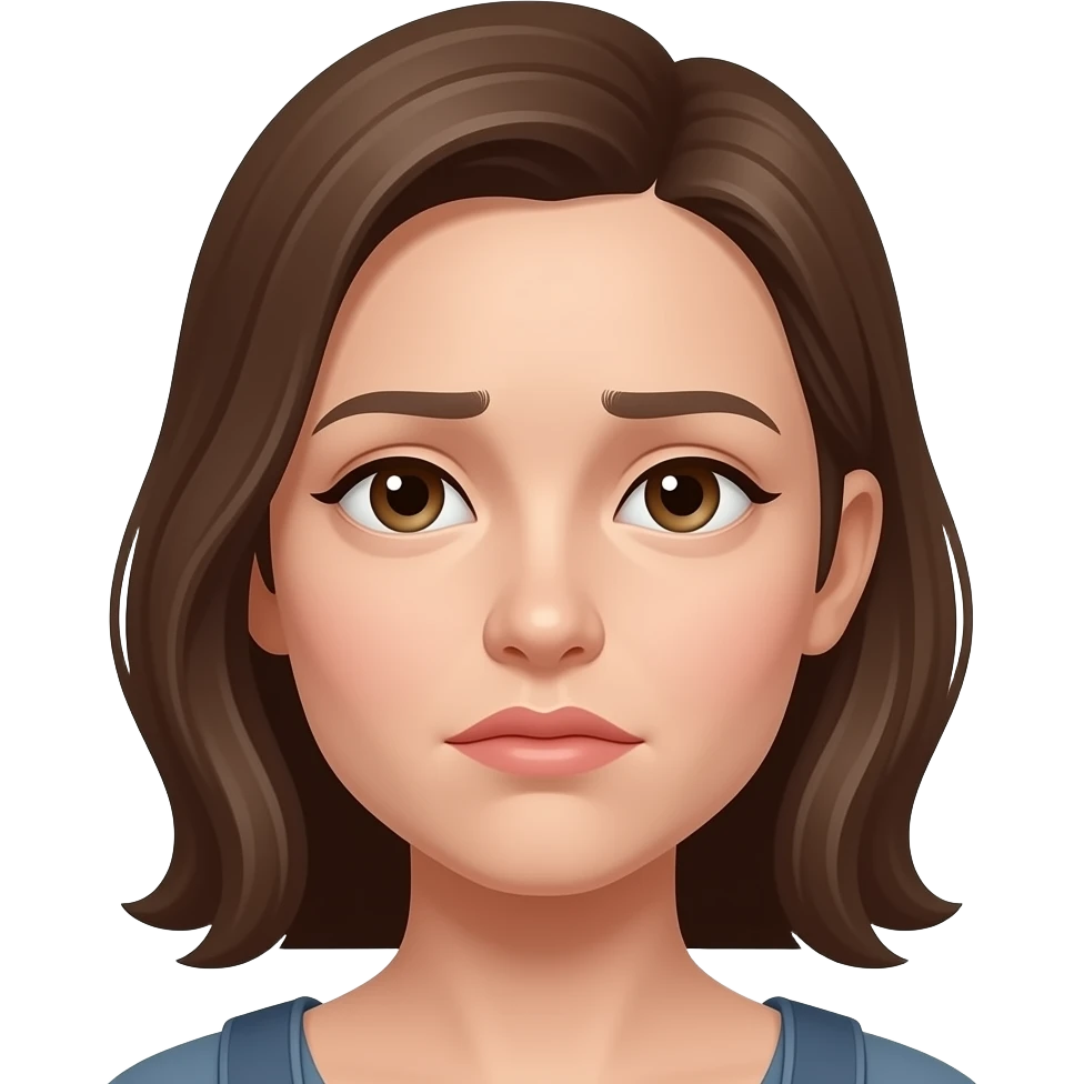 woman face with sallow tired skin that lacks freshness emoji