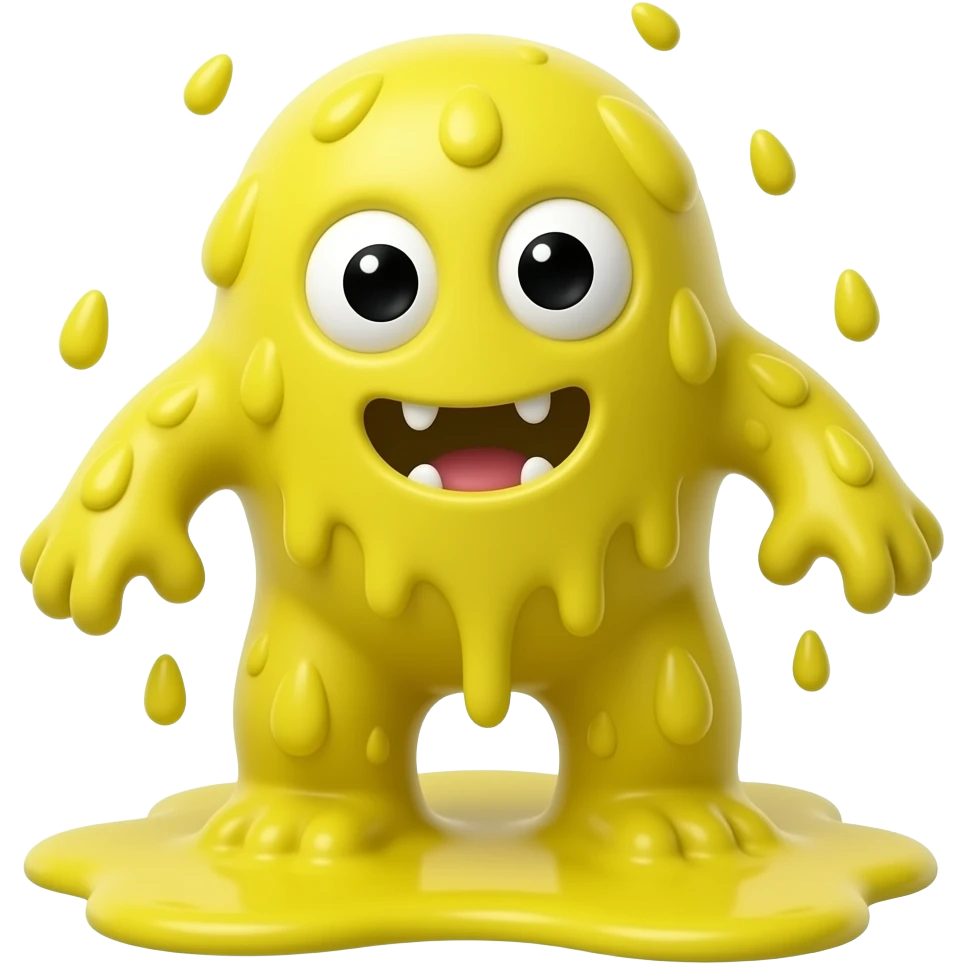 Monstruo volador de moco amarillo emoji