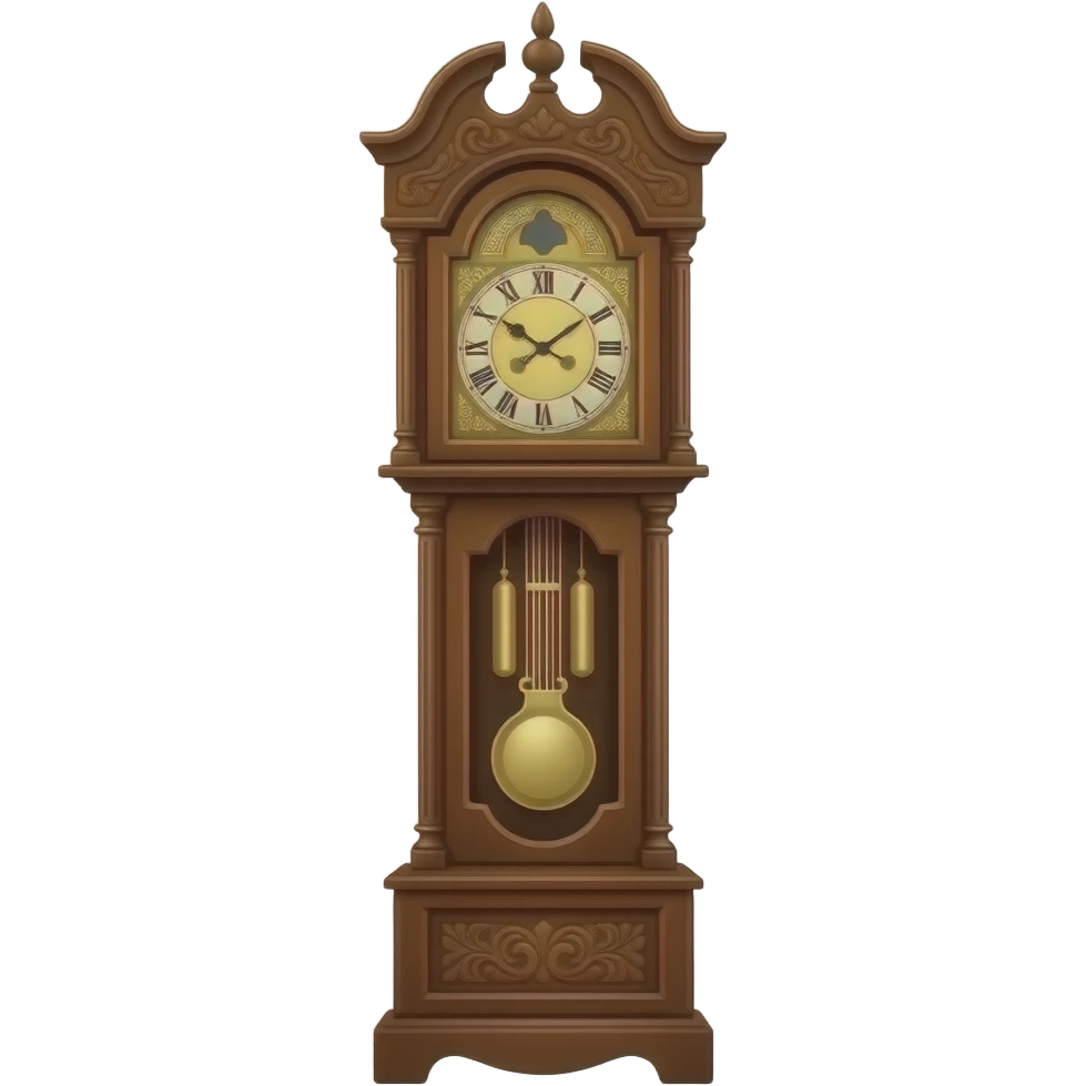 randfather clock brown emoji