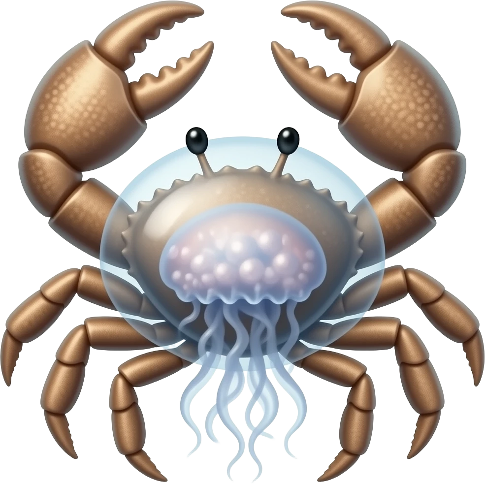 Jellyfish crab fusion emoji