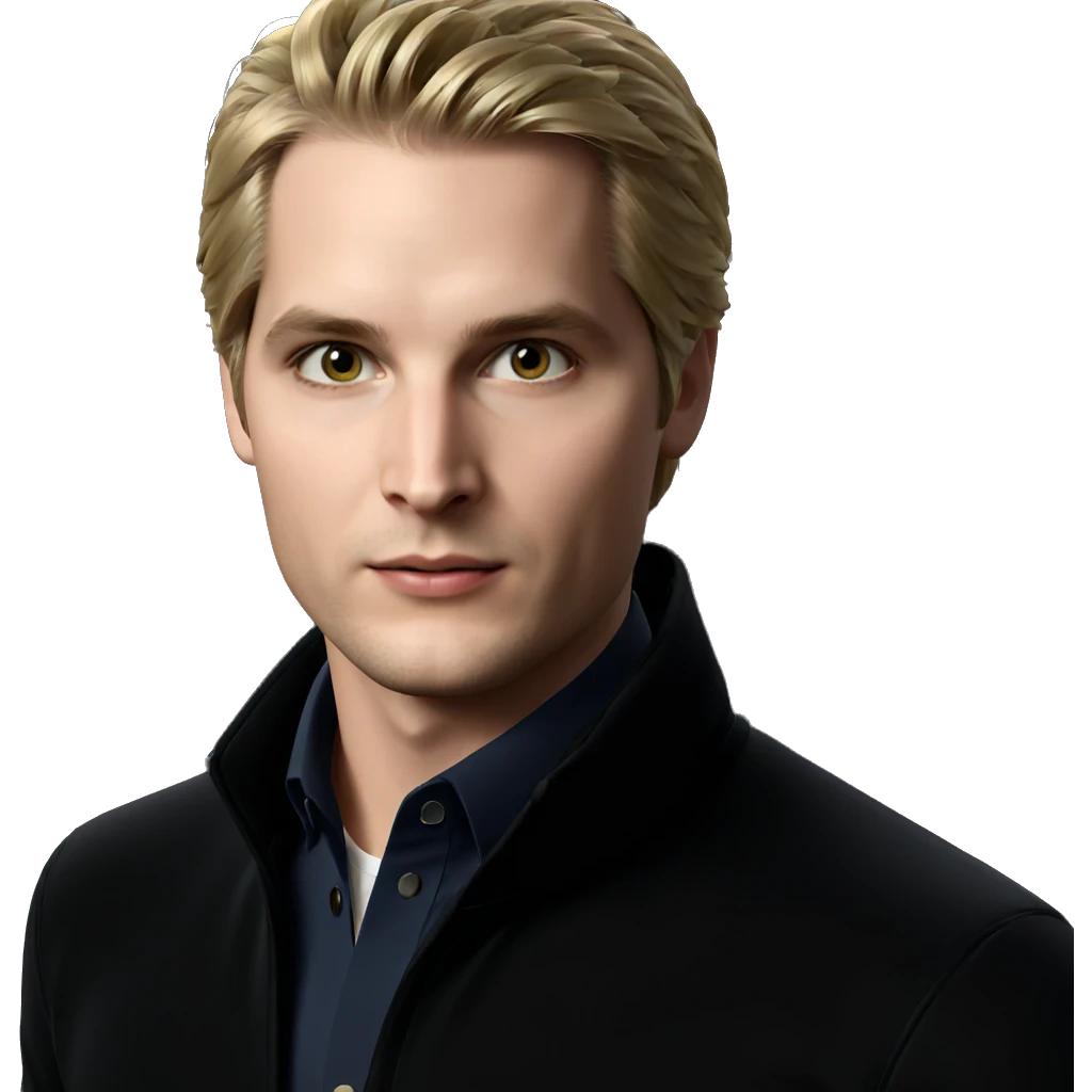 blonde boy looking at viewer emoji