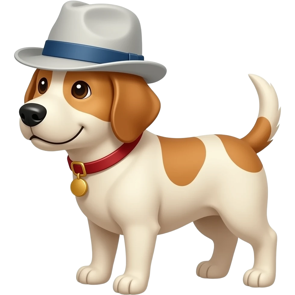 Komik Şapkalı Köpek emoji