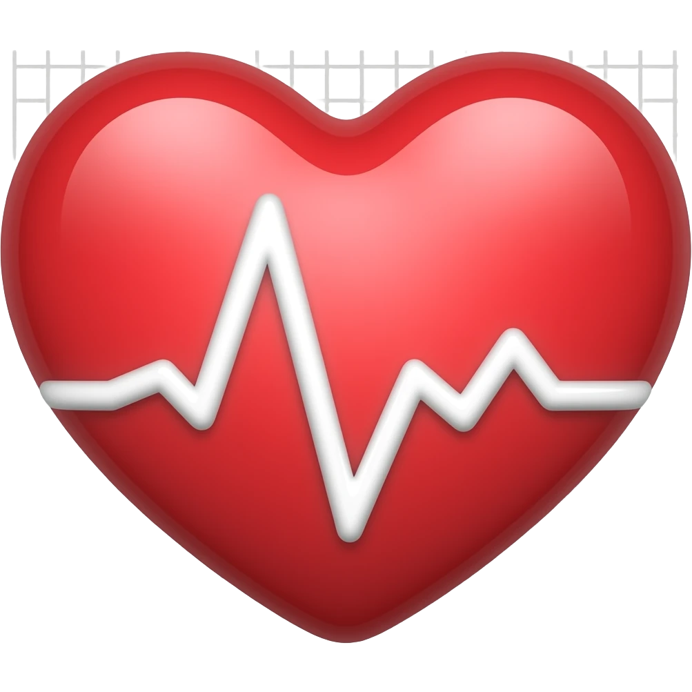 chart with a heartbeat line running through it emoji