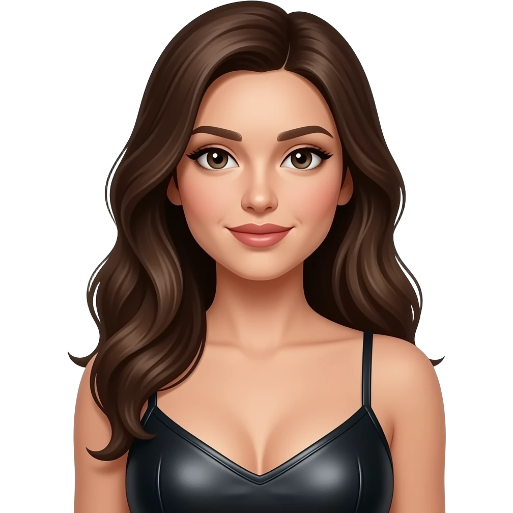 A gorgeous woman wearing tight leather emoji