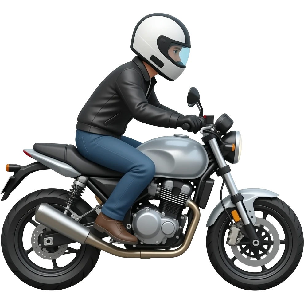 Mountain riding with motorcycle emoji