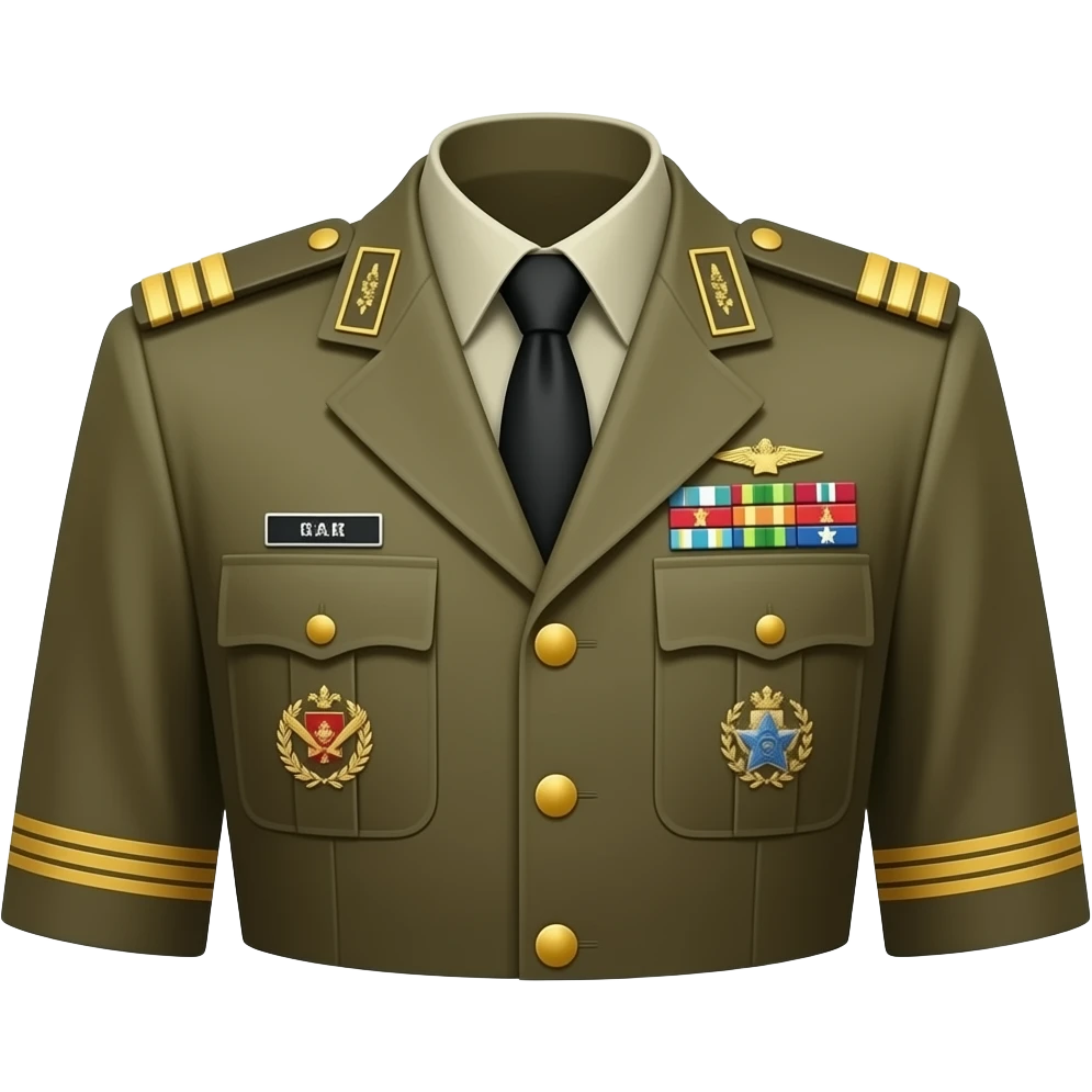 military shoulder straps of a major emoji