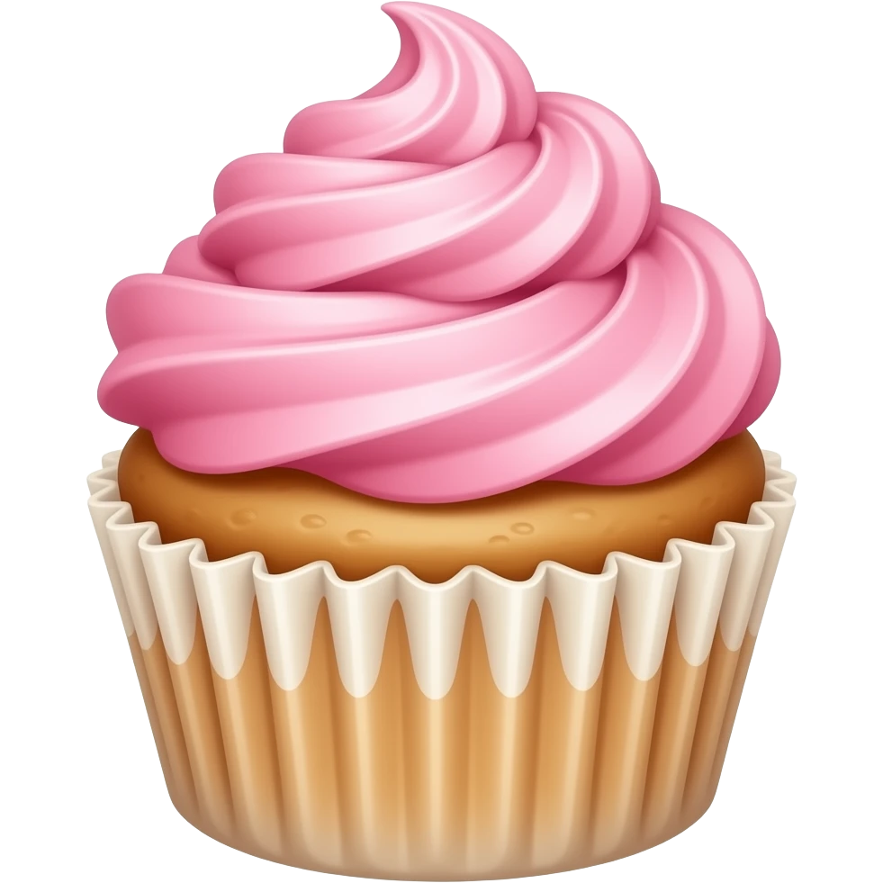 Cupcake with pink icing emoji