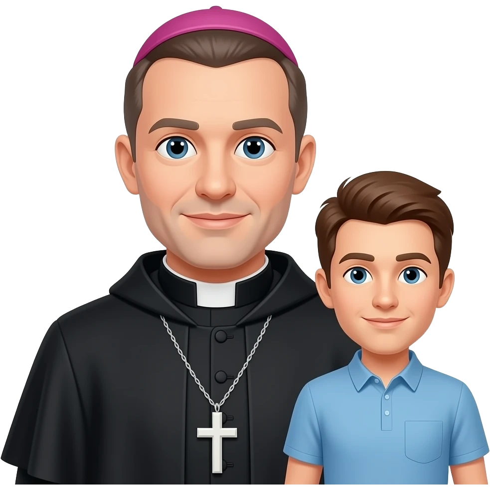 священник и один человек перед ним emoji