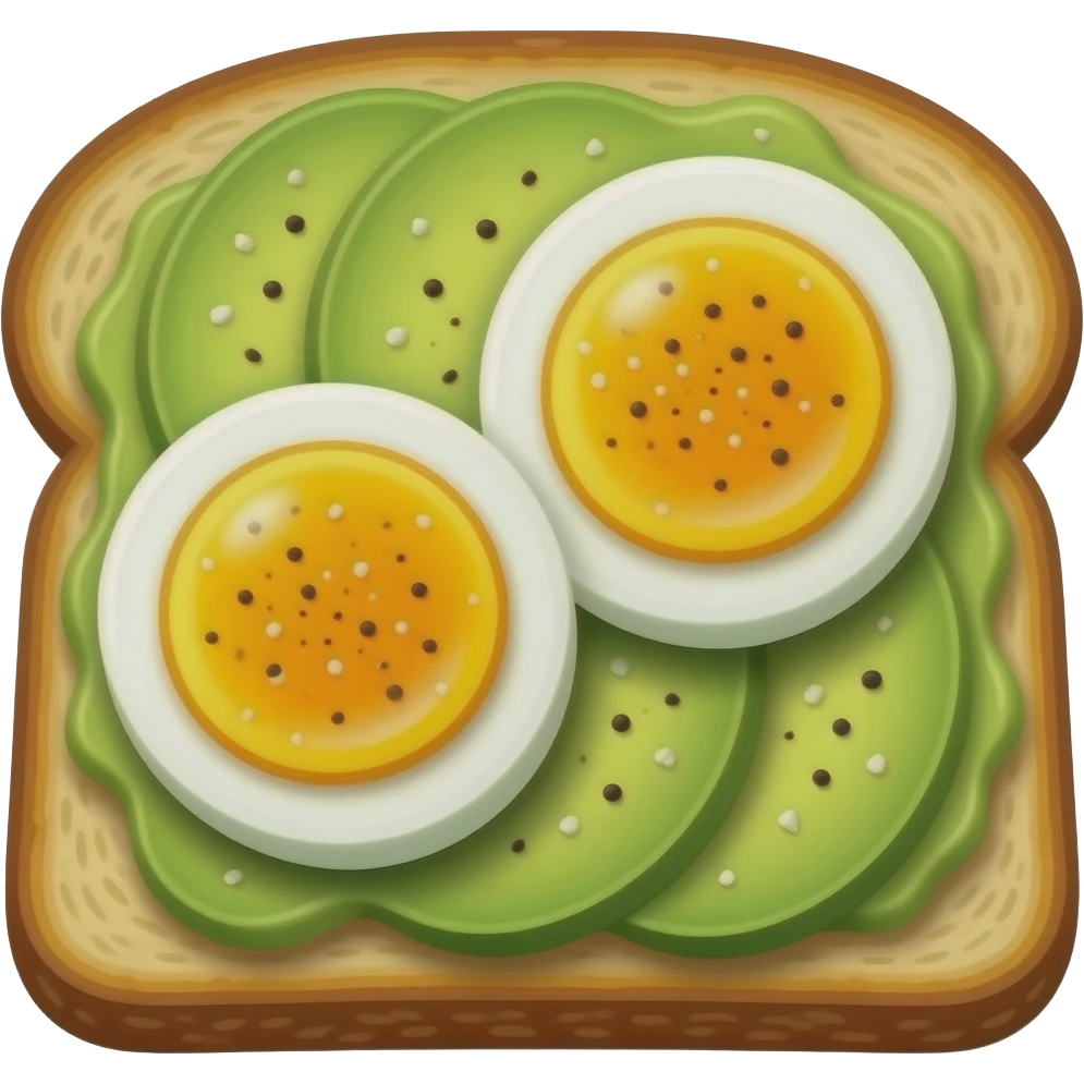 eggs with avocado toast emoji