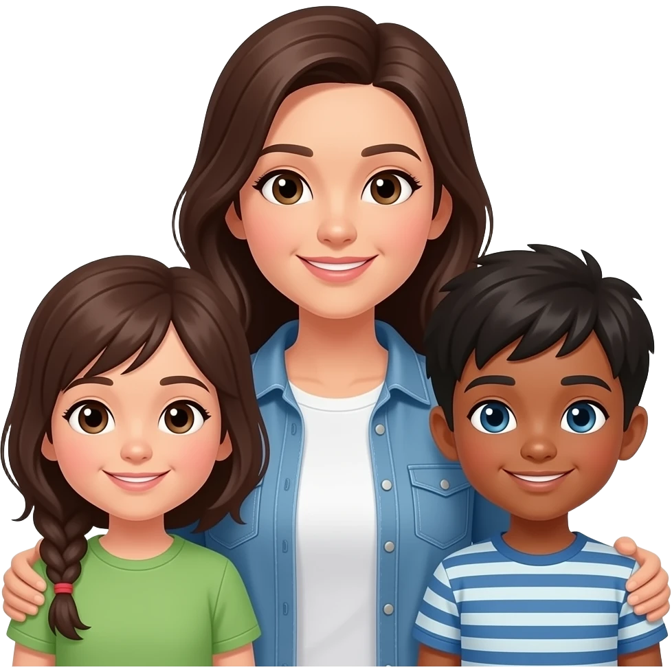 mom with two kids emoji