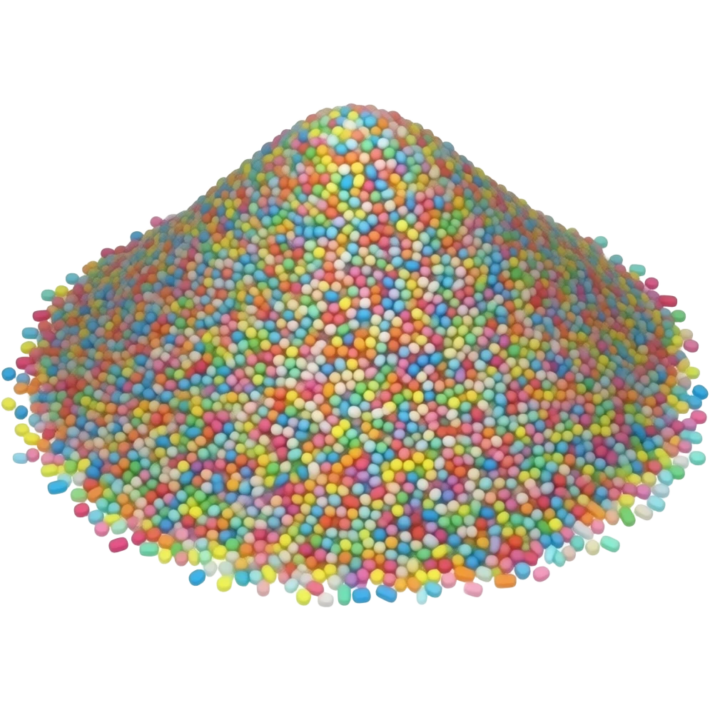 small pile of colored sprinkles sideview emoji