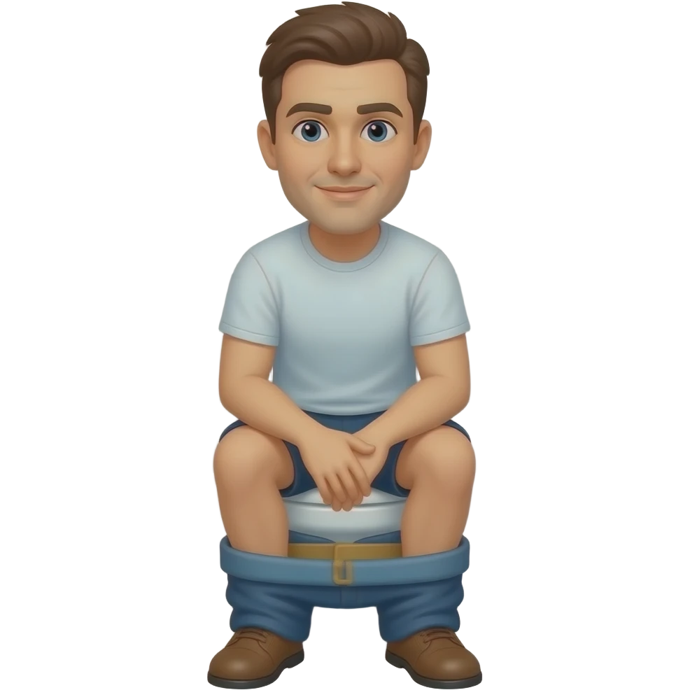 Man sitting in the washroom emoji
