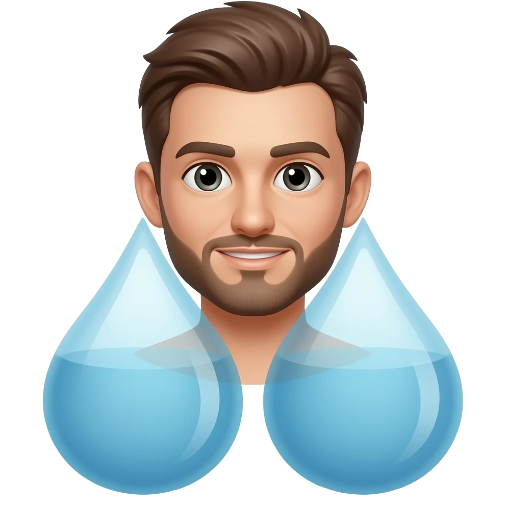 Water drop legs without arms emoji