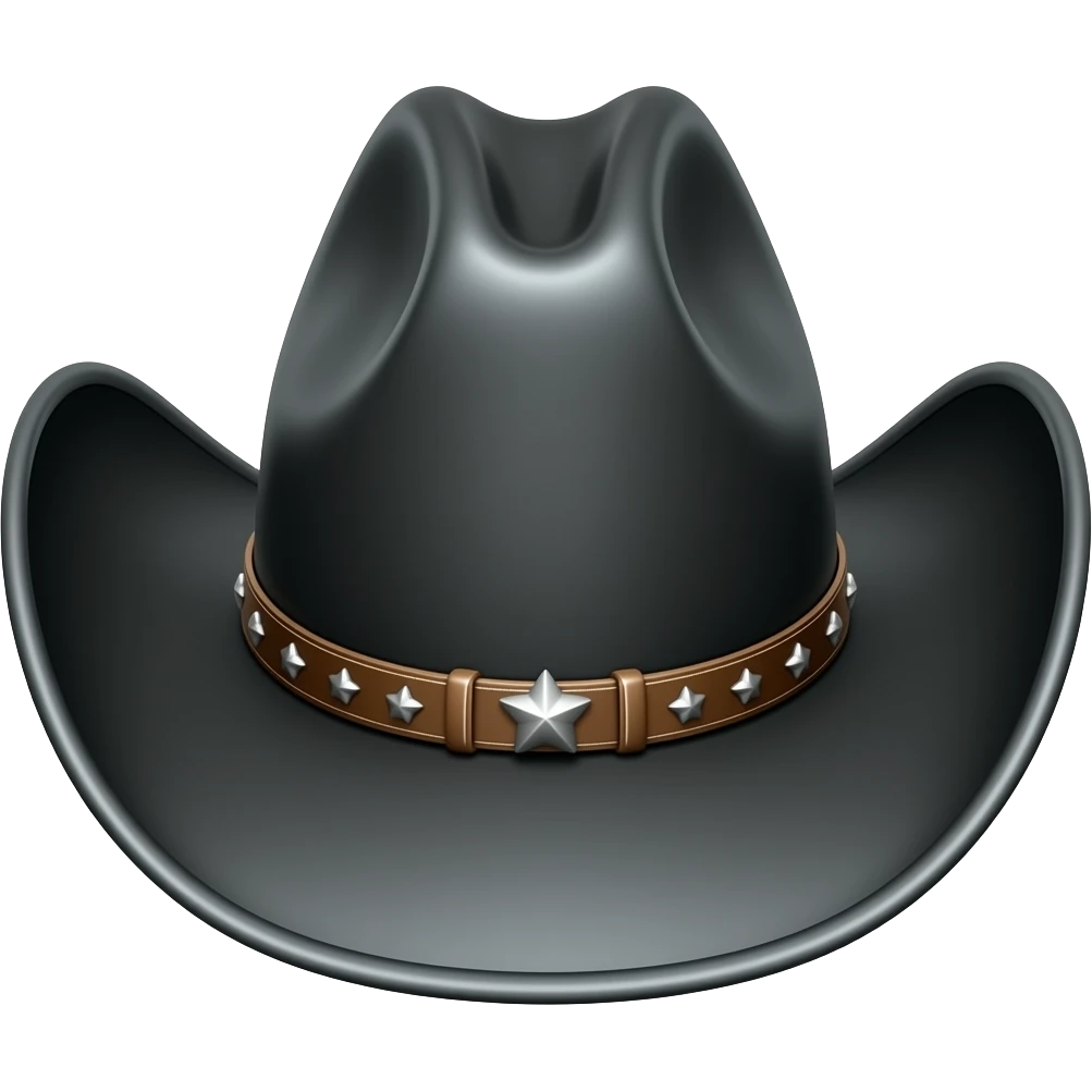 black cowboy hat emoji