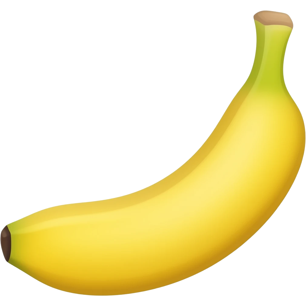 Unpeeled yellow banana emoji
