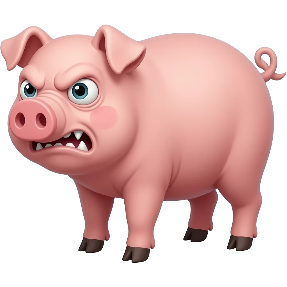 horrible wretched pig emoji