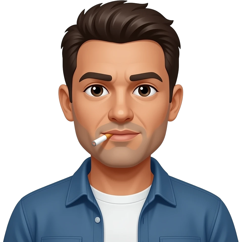 Man smoking crack emoji