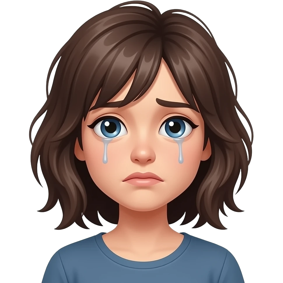 Sad Woman with messed up haircut emoji