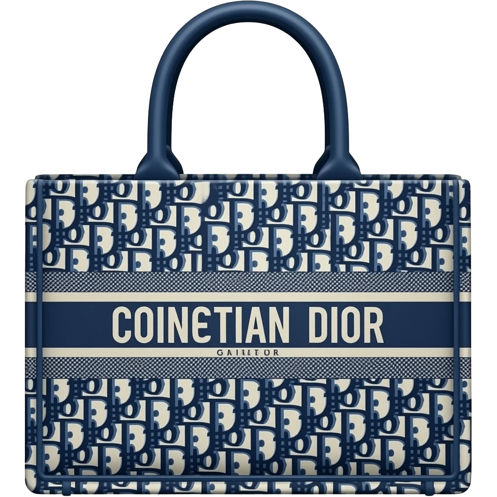 blue dior tote bag emoji