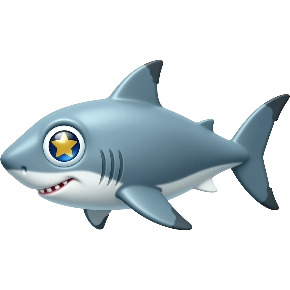 Shark star eyes shark with star eyes emoji