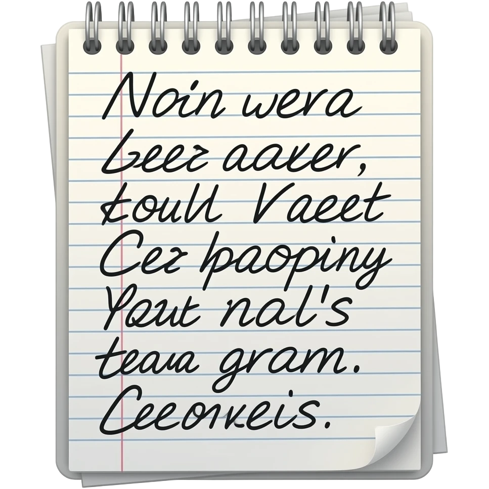 Homework with scribbles as text emoji