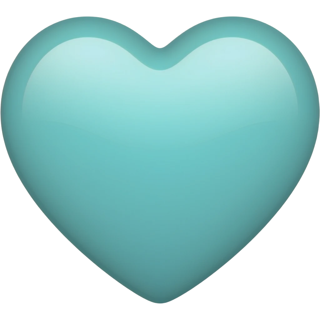 a light teal love heart emoji