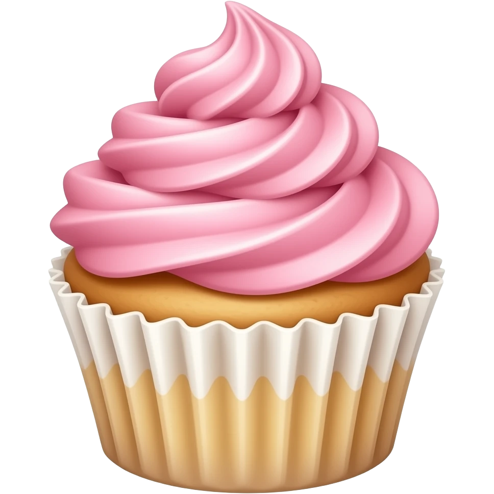 Cupcake with pink icing emoji