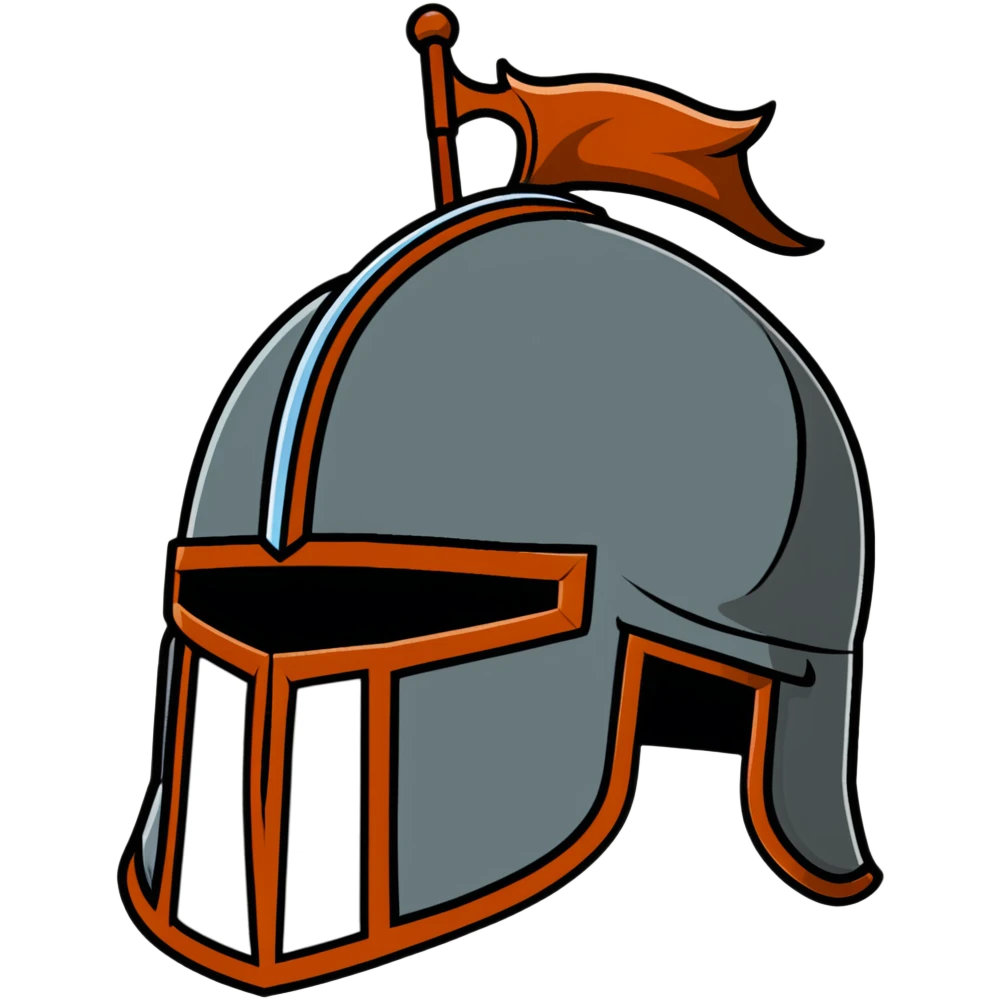 antique medieval helmet with light rust and battle-worn appearance emoji