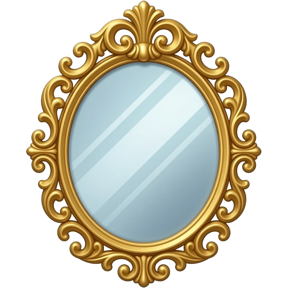 vintage rococo gold mirror emoji