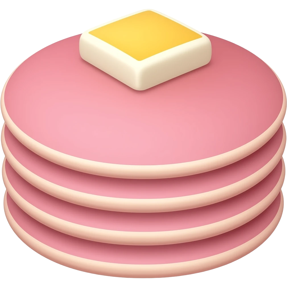 Pink pancakes emoji