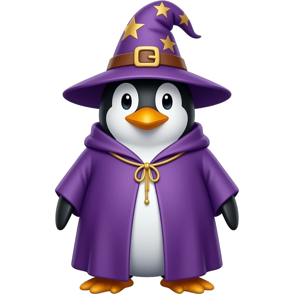 Penguin Wizard emoji
