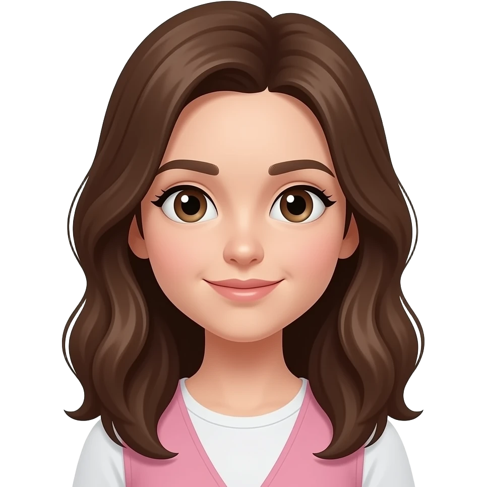 Girl brown hair emoji