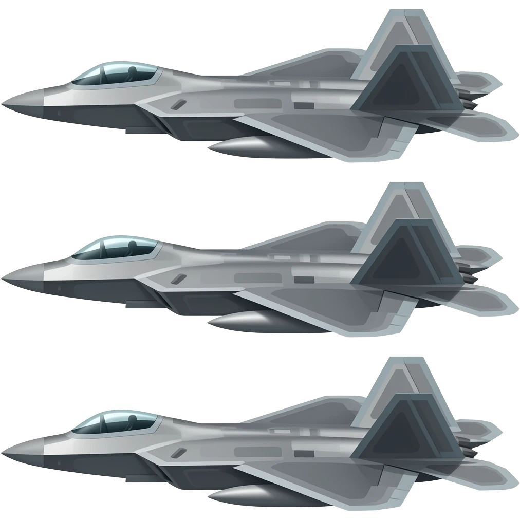 Make a f22 formation  with back ground emoji
