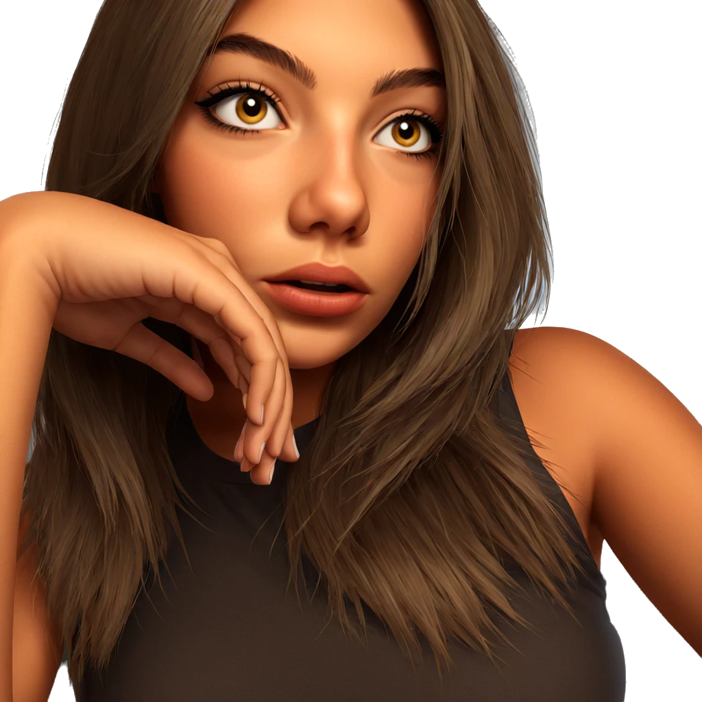 realistic portrait of girl emoji