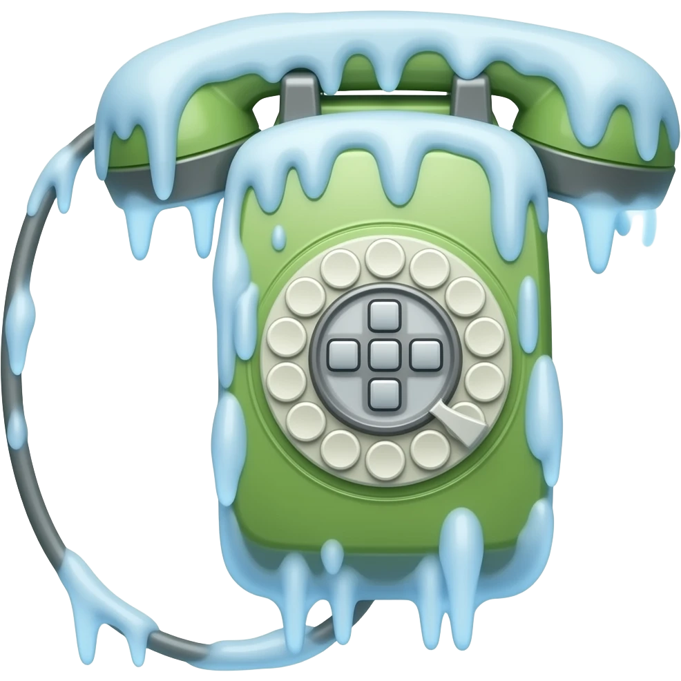 Frosted payphone iced emoji