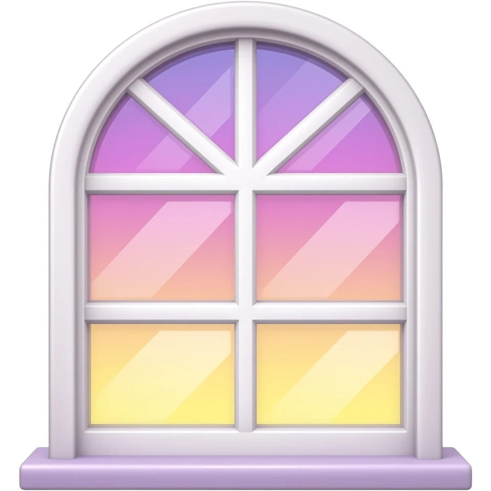 soft purple yellow window without glass, transparent background inspired by barbie colour pallete emoji