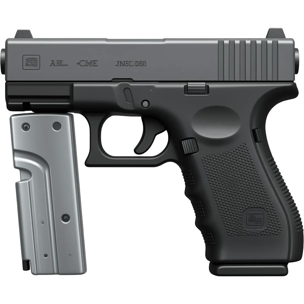 a glock with a very large extendo charger emoji