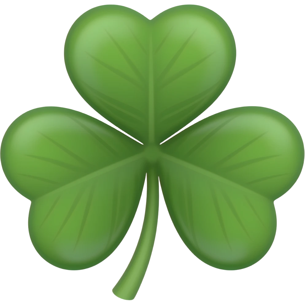 5 leaf clover emoji emoji