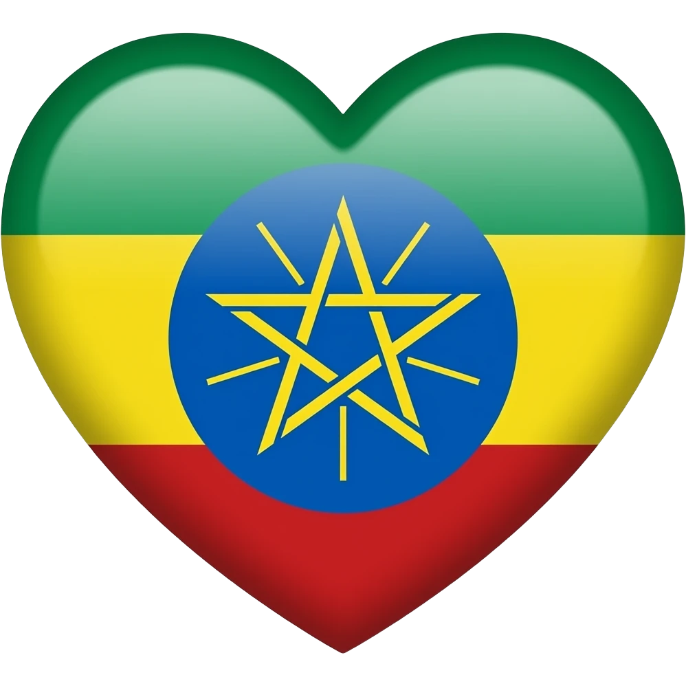 Ethiopia heart flag emoji