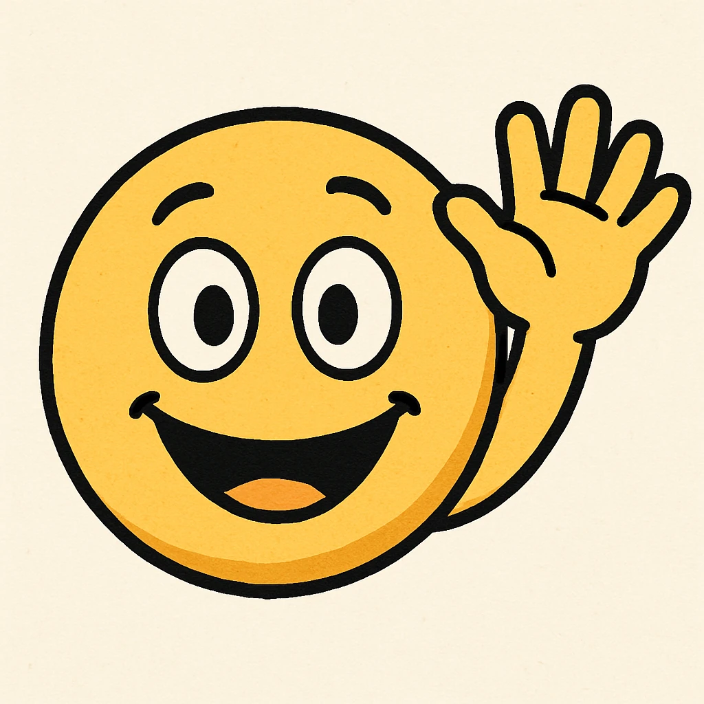 emoji with face with raised hand emoji