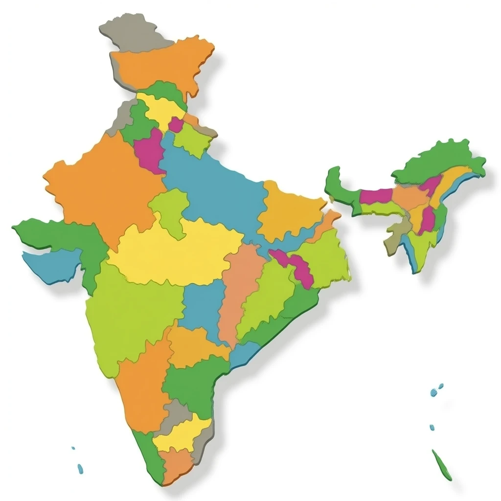 india map with 30 state emoji
