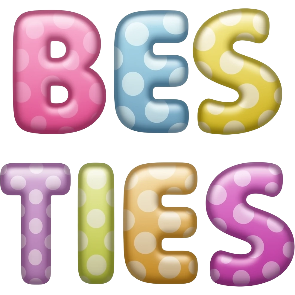 VERTICAL LETTERS "BESTIES" emoji