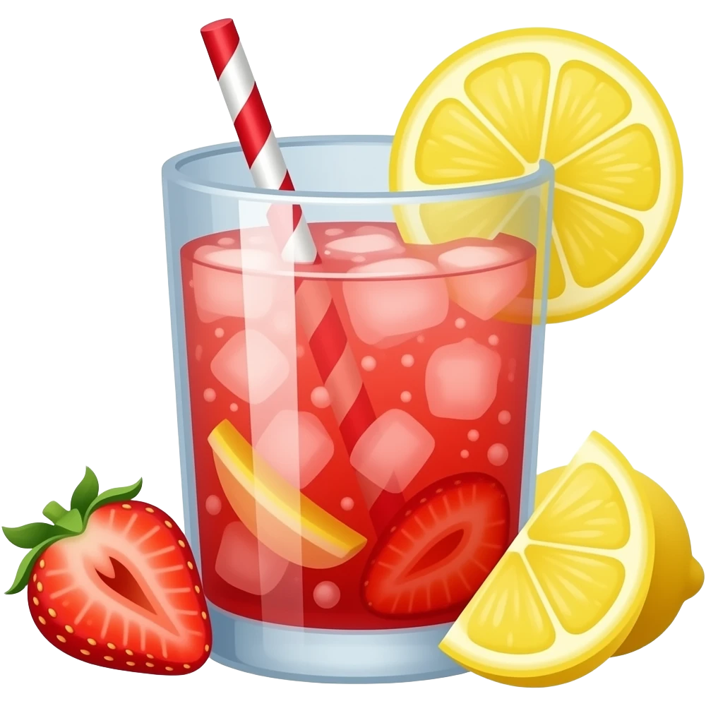 Make a strawberry lemonade emoji emoji
